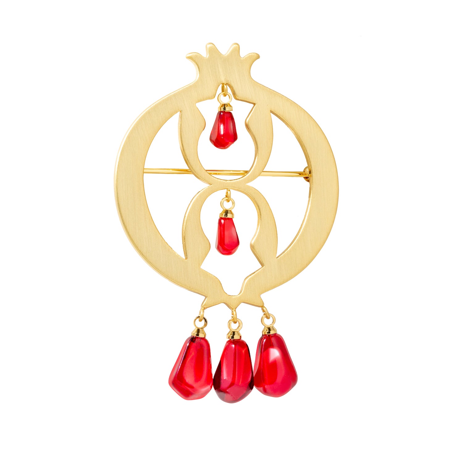 Pomegranate Brooch with seeds - Lusanet Collective