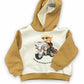 Beige and White Bear Motorcycle Sweat Set